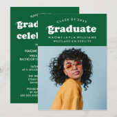 はっきりしたモダンレトロ |卒業招待状 招待状 (正面/裏面)