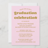 はっきりしたモダンレトロ |卒業招待状 招待状 (裏面)