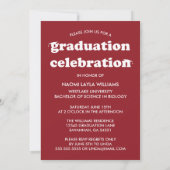 はっきりしたモダンレトロ |卒業招待状 招待状 (裏面)