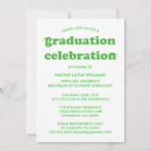 はっきりしたモダンレトロ |卒業招待状 招待状 (裏面)