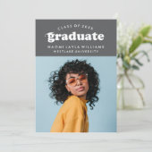 はっきりしたモダンレトロ |卒業招待状 招待状 (スタンド正面)