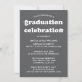 はっきりしたモダンレトロ |卒業招待状 招待状 (裏面)