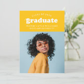 はっきりしたモダンレトロ |卒業招待状 招待状 (スタンド正面)