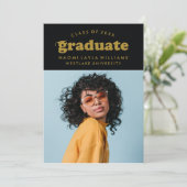 はっきりしたモダンレトロ |卒業招待状 招待状 (スタンド正面)