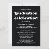 はっきりしたモダンレトロ |卒業招待状 招待状 (裏面)