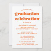 はっきりしたモダンレトロ |卒業招待状 招待状 (裏面)