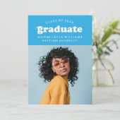 はっきりしたモダンレトロ |卒業招待状 招待状 (スタンド正面)