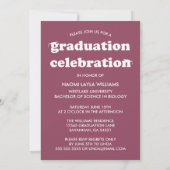 はっきりしたモダンレトロ |卒業招待状 招待状 (裏面)