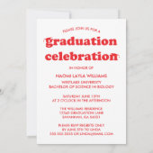 はっきりしたモダンレトロ |卒業招待状 招待状 (裏面)