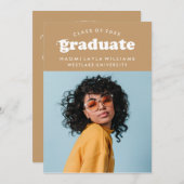 はっきりしたモダンレトロ |卒業招待状 招待状 (正面/裏面)