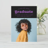 はっきりしたモダンレトロ |卒業招待状 招待状 (スタンド正面)