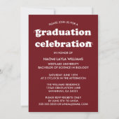 はっきりしたモダンレトロ |卒業招待状 招待状 (裏面)