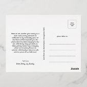 はっきりしたモダンレビューの年6写真ハッピー金ゴールド 箔シーズンポストカード (裏面)