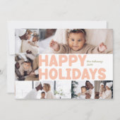 はっきりしたモダンレビュー年6枚フォトハッピー シーズンカード (正面)