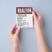 はっきりしたモダン不動産仲介業者広告 チラシ (手)