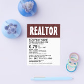 はっきりしたモダン不動産仲介業者広告 チラシ (シングル)