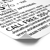 はっきりしたモダン不動産仲介業者広告 ポスター (角)