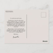 はっきりしたモダン写真卒業感謝してい1枚 ポストカード (裏面)