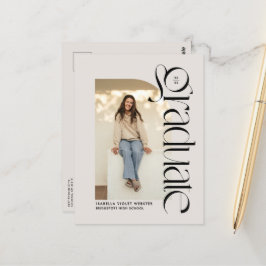 はっきりしたモダン卒業2写真卒業 ポストカード