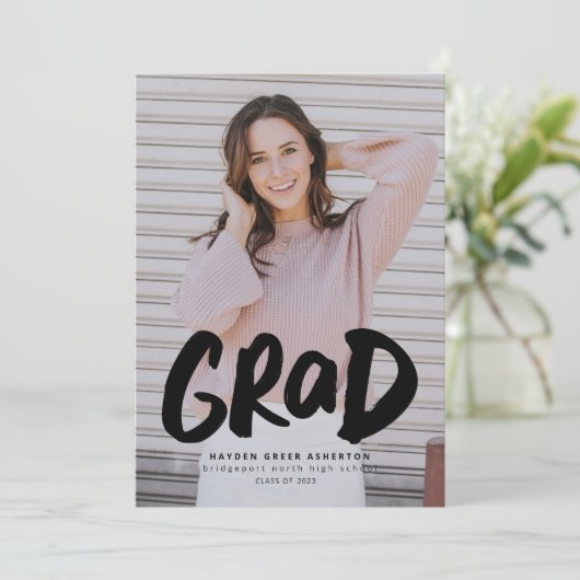 はっきりしたモダン卒業 案内状 (スタンド正面)