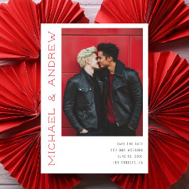 はっきりしたモダン名カスタムの色結婚 セーブザデート