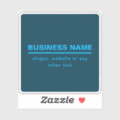 はっきりしたモダン名テンプレート | ブルー シール (シート)