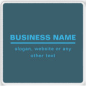 はっきりしたモダン名テンプレート | ブルー シール (正面)