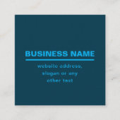 はっきりしたモダン名テンプレート | ブルー スクエア名刺 (正面)