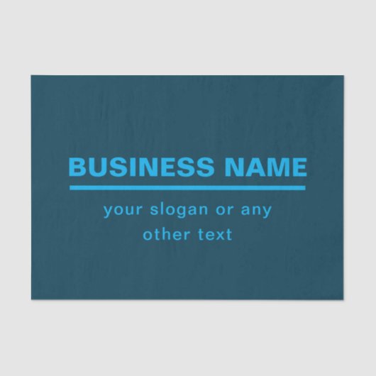 はっきりしたモダン名テンプレート | ブルー 薄葉紙 (正面)