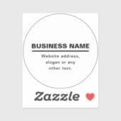 はっきりしたモダン名テンプレート | B&W シール (シート)