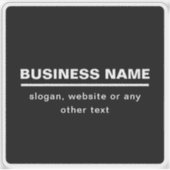 はっきりしたモダン名テンプレート | B&W シール (正面)