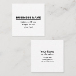 はっきりしたモダン名テンプレート | B&W スクエア名刺