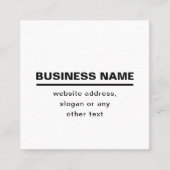 はっきりしたモダン名テンプレート | B&W スクエア名刺 (正面)