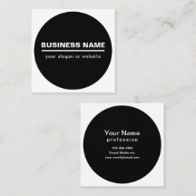 はっきりしたモダン名テンプレート | B&W