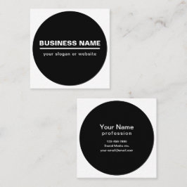 はっきりしたモダン名テンプレート | B&W スクエア名刺