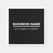 はっきりしたモダン名テンプレート | B&W スタンダードカクテルナプキン (正面)