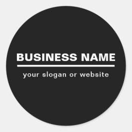 はっきりしたモダン名テンプレート | B&W ラウンドシール