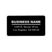 はっきりしたモダン名テンプレート | B&W ラベル (正面)