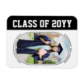 はっきりしたモダン大学院卒業 マグネット (横)