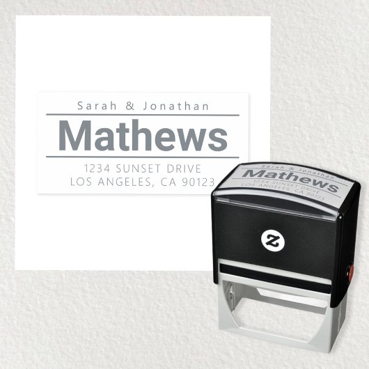 はっきりしたモダン差出人住所 セルフインキングスタンプ