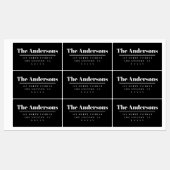 はっきりしたモダン差出人住所 ラベル (シート)