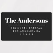 はっきりしたモダン差出人住所 ラベル (デザイン2)