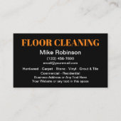 はっきりしたモダン床清掃業 名刺 (正面)