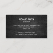 はっきりしたモダン建築ブラックコンクリート 名刺 (裏面)