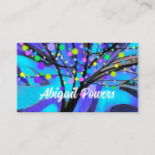 はっきりしたモダン抽象芸術ツリー 名刺 (正面)