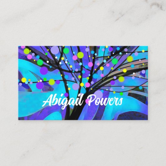 はっきりしたモダン抽象芸術ツリー 名刺 (正面)