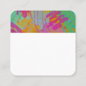 はっきりしたモダン抽象芸術二重カスタム面 スクエア名刺 (裏面)