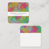 はっきりしたモダン抽象芸術二重カスタム面 スクエア名刺 (正面/裏面)