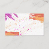 はっきりしたモダン抽象芸術芸術的カラフルカスタム 名刺 (裏面)