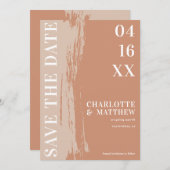 はっきりしたモダン日を保存結婚する セーブザデート (正面/裏面)